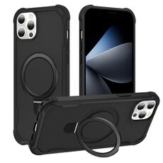 Per iPhone 14 Pro Yingcai Gears MagSafe Holder Custodia antiurto per telefono (nero)