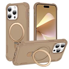 Per iPhone 15 Pro Yingcai Gears MagSafe Holder Custodia antiurto per telefono (marrone)