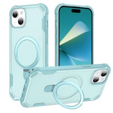 Per iPhone 15 Plus Yingcai Gears MagSafe Holder Custodia antiurto per telefono (blu)