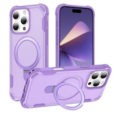 Per iPhone 16 Pro Max Yingcai Gears MagSafe Holder Custodia antiurto per telefono (viola)