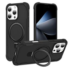 Per iPhone 16 Pro Max Yingcai Gears MagSafe Holder Custodia antiurto per telefono (nero)