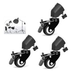 Ruote per treppiede YUNTENG VCT-800 per studio fotografico, 3 pezzi