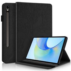 Per Samsung Galaxy Tab S10 FE+ Life Tree Series Custodia in pelle con flip orizzontale per tablet (nero)