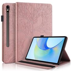 Per Samsung Galaxy Tab S10 FE+ Life Tree Series Custodia in pelle con flip orizzontale per tablet (oro rosa)