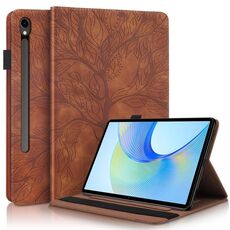 Per Samsung Galaxy Tab S10 FE+ Life Tree Series Custodia in pelle con flip orizzontale per tablet (marrone)