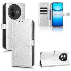 Custodia in pelle con trama a nido d'ape per vivo Y39 5G / Y300i (argento)