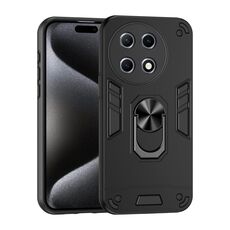Per Tecno Camon 30S / 30S Pro Custodia antiurto in metallo con anello per telefono (nero)