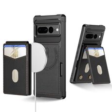 Per Google Pixel 7 Pro 2-in-1 RFID Wallet Magnetic MagSafe Custodia in pelle per telefono (nero)
