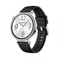 Cinturino Kalebol 18mm Universale con Fibbia in Silicone Argentato (Nero)