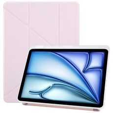 Per iPad Air 13 2025 / 2024 / Pro 12.9 ZGA Genre Series Custodia per tablet in pelle con piega a Y e slot per penna (rosa)