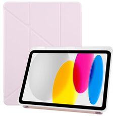 Per iPad 2025/2022 ZGA Genre Series Custodia per tablet in pelle con piega a Y e slot per penna (rosa)