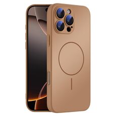 Per iPhone 16 Pro Max Custodia sottile in vetro AG con protezione della pelle e MagSafe (oro deserto)