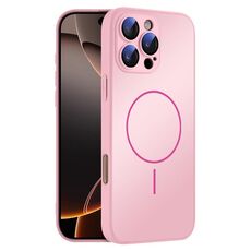 Per iPhone 16 Pro Max Custodia sottile in vetro AG con protezione della pelle e MagSafe (rosa)