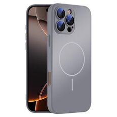 Per iPhone 16 Pro Max Custodia sottile in vetro AG con protezione della pelle e MagSafe (grigio titanio)
