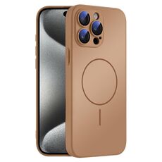 Per iPhone 15 Pro Custodia sottile in vetro AG con protezione MagSafe Skin-feel (oro deserto)