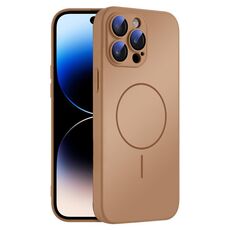 Per iPhone 14 Pro Custodia sottile in vetro AG con protezione MagSafe Skin-feel (oro deserto)