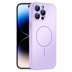 Per iPhone 14 Pro Max Custodia sottile in vetro AG con protezione MagSafe Skin-feel (viola)