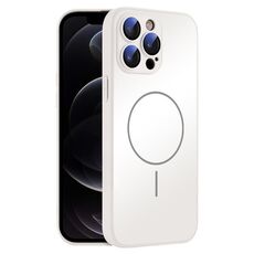 Per iPhone 12 Pro Custodia sottile in vetro AG con protezione della pelle e MagSafe (bianco)