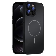 Per iPhone 12 Pro Custodia sottile in vetro AG con protezione della pelle e MagSafe (nero)