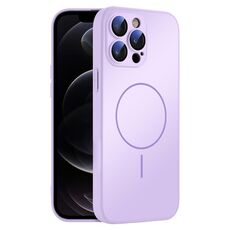 Per iPhone 12 Pro Custodia sottile in vetro AG con protezione MagSafe Skin-feel (viola)