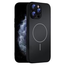 Per iPhone 11 Pro Max Custodia sottile in vetro AG con protezione della pelle e MagSafe (nero)