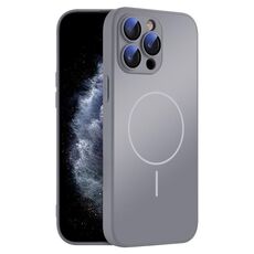 Per iPhone 11 Pro Max Custodia sottile in vetro AG con protezione della pelle e MagSafe (grigio titanio)
