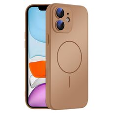 Per iPhone 11 Custodia sottile in vetro AG con protezione per la pelle e MagSafe (oro deserto)