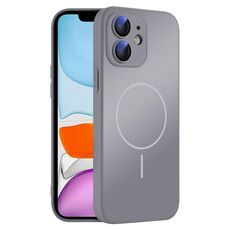 Per iPhone 11 Custodia sottile in vetro AG con protezione per la pelle e MagSafe (grigio titanio)