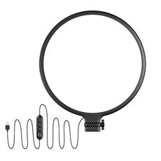 Lampada LED per fotografia con luce di riempimento in streaming live, protezione per gli occhi del telefono cellulare, lampada per selfie con luce soffusa, specifiche: 8 pollici (nero)