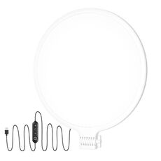 Lampada LED per fotografia con luce di riempimento in streaming live, protezione per gli occhi del telefono cellulare, lampada per selfie con luce soffusa, specifiche: 10 pollici (bianco)
