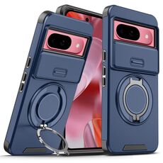 Per Google Pixel 9 / 9 Pro Custodia per telefono con supporto ad anello scorrevole Camshield (blu)