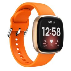 Cinturino in silicone con fibbia ad ardiglione Kalebol per Fitbit Versa 3/4 (arancione)
