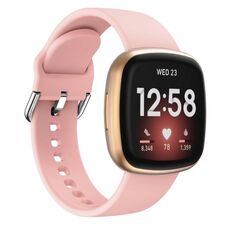 Cinturino in silicone con fibbia ad ardiglione Kalebol per Fitbit Versa 3/4 (rosa)