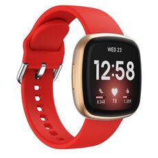 Cinturino in silicone con fibbia ad ardiglione Kalebol per Fitbit Versa 3/4 (rosso)