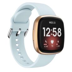 Cinturino in silicone con fibbia ad ardiglione Kalebol per Fitbit Versa 3/4 (azzurro chiaro)