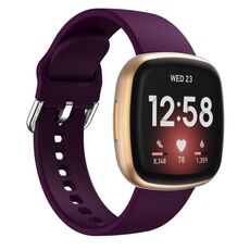 Cinturino in silicone con fibbia ad ardiglione Kalebol per Fitbit Versa 3/4 (viola scuro)
