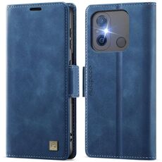 Per Redmi 11A / 12C AutSpace A11 Custodia in pelle con fibbia laterale MagSafe magnetica RFID per telefono (blu)