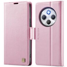 Per Redmi 14C 5G AutSpace A11 Custodia in pelle con fibbia laterale MagSafe magnetica RFID per telefono (oro rosa)