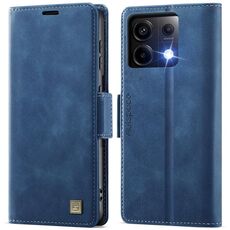 Per Redmi Note 13 Pro 5G AutSpace A11 Side Buckle MagSafe Magnetic RFID Custodia in pelle per telefono (blu)