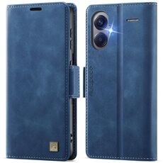Per Redmi Note 13 Pro+ 5G AutSpace A11 Side Buckle MagSafe Magnetic RFID Custodia in pelle per telefono (blu)