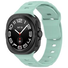 Per Samsung Galaxy Watch Ultra 47mm Kalebol Square Buckle Cinturino in silicone (verde acqua)