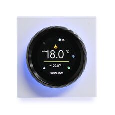 BHT-2007-P16-GB Termostato con manopola filettata a schermo a colori TFT da 1,6 pollici per riscaldamento elettrico (bianco nero)