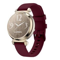 Per Garmin Lily 2 14mm Kalebol Pin Buckle Cinturino in silicone (rosso vino)