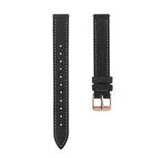 Per Garmin Lily 2 14mm Kalebol cinturino in pelle di lino (nero)