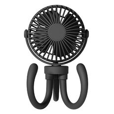 T8 2000mAh flessibile Octopus treppiede ventola portatile girevole (nero)
