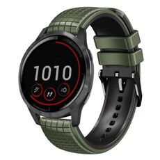 Per cinturino Garmin Vivoactive 4 22mm Mesh in silicone bicolore (grigio nero)