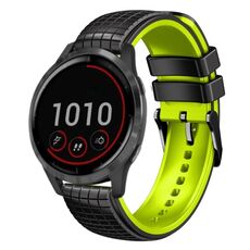 Per cinturino Garmin Vivoactive 4 22mm Mesh in silicone bicolore (nero cielo blu)