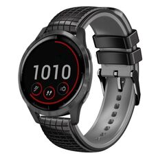 Per cinturino Garmin Vivoactive 4 22mm Mesh in silicone bicolore (nero arancione)