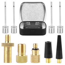 Set di adattatori per valvole per biciclette SV/AV/DV 9 in 1 Accessori per pompe a sfera per bici