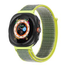 Per Samsung Galaxy Watch Ultra 47mm Kalebol Quick Release Nylon Braided Watch Band (Giallo Brillante)